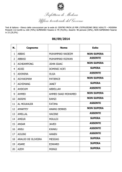 Prefettura di Modena - Rete CTP - Centro Territoriale Permanente