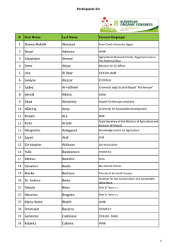 8EOC_Participants - European Organic Congress