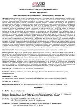 modelli attuali di riabilitazione in psichiatria