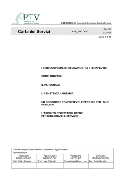 Carta dei Servizi - Policlinico Tor Vergata