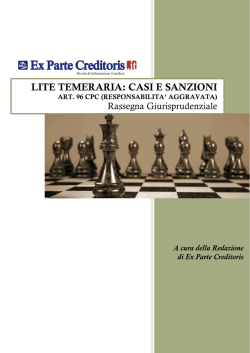 LITE TEMERARIA: CASI E SANZIONI ART. 96 CPC