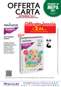 Offerta lancio - cesesco spaggiari