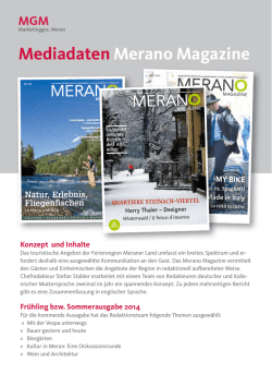 Mediadaten Merano Magazine