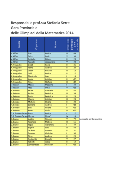 Gara Provinciale delle Olimpiadi della Matematica