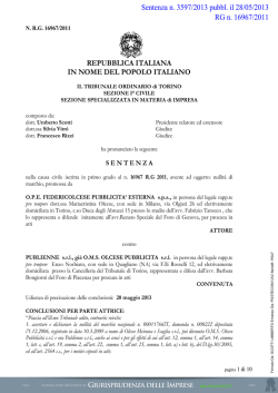scarica la sentenza - Giurisprudenza delle imprese