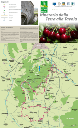 Scarica qui la cartina "Itinerario dalla Terra alla Tavola"