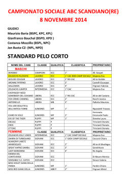 08/11/2014 Campionato Sociale di Scandiano (RE)