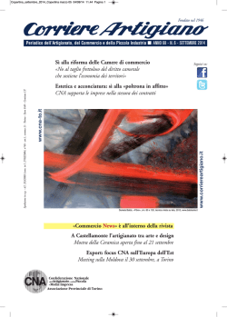 settembre 2014 - Corriereartigiano.it