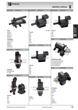 electric valves - Motorservice International