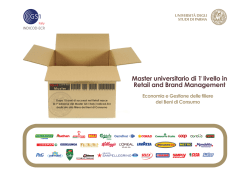 Master universitario di 1&deg; livello in Retail and Brand Management