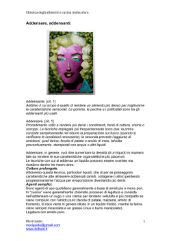 Addensare, addensanti.