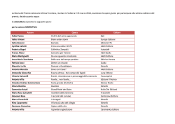 La Giuria del Premio Letterario Ultima Frontiera, riunitasi in Volterra