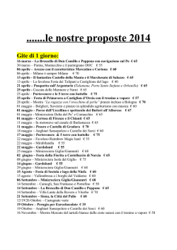 Elenco partenze di gruppo 2014