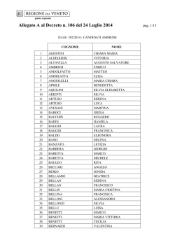 Allegato A al Decreto n. 106 del 24 Luglio 2014