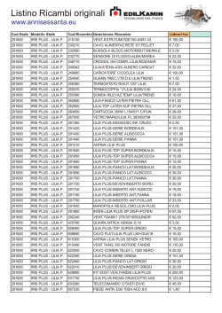 Listino ricambi Edilkamin Lilia Plus