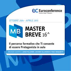 Euroconference - Master Breve 16^ ed. 2014/2015