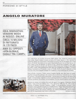Persone di Style - Angelo Muratore