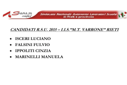 CANDIDATI R.S.U. 2015 – I.I.S.”M.T. VARRONE” RIETI