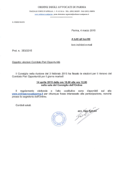 Convocazione iscritti per elezioni CPO