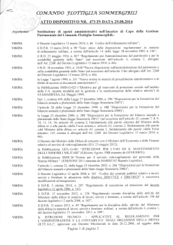 A.D. NR. 473 IN DATA 29 AGO 2014 - Marina Militare