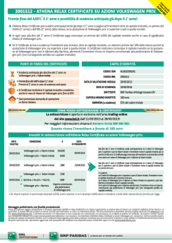 ATHENA RELAX CERTIFICATE Su AzIoNI voLKSWAGEN PRIv.