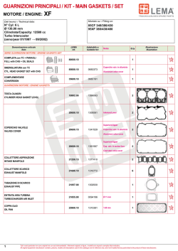GUARNIZIONI PRINCIPALI / KIT - MAIN GASKETS / SET