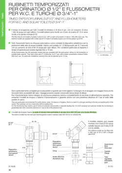 Flussometri per W.C. e turche