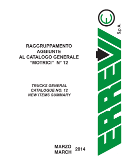 00_Raggruppamento aggiunte Catalogo MOTRICI n.12_marzo 2014