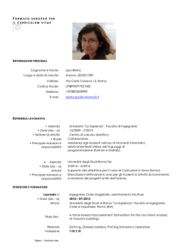 formato europeo per il curriculum vitae