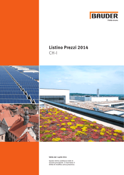 Listino Prezzi 2014 CH-I