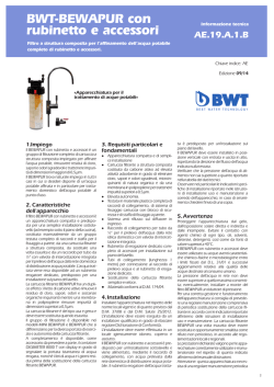 BWT-BEWAPUR con rubinetto e accessori