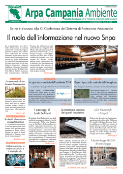 Magazine Arpa Campania Ambiente n. 10 del 31 maggio 2014