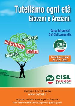 Carta dei servizi Caf Cisl Lombardia - FNP