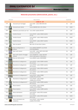 Materiale pneumatico (elettrovalvole, piastre, ecc.)