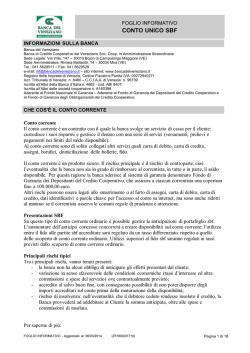 CONTO UNICO SBF - Banca Del Veneziano