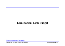 Esercitazioni Link Budget