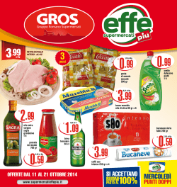 OFFERTE DAL 11 AL 21 OTTObRE 2014