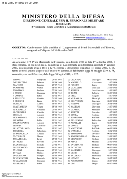 aliq. 2012 - Circolare n. M_D GMIL 1118000 del 01.09.2014