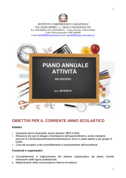 PAA a.s. 2014/2015 - Istituto Comprensivo Capannoli