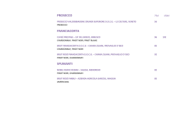 Carta dei vini - Ristorante Tentazioni