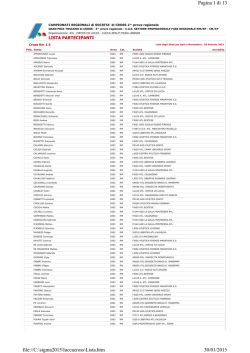 ISCRIZIONI GARA NOMINATIVO - Comitato regionale toscano