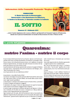 20/02/2015 Il soffio n&deg;27 - Comunit&agrave; Regina degli Apostoli