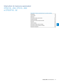 Interruttori di manovra sezionatori OTDC16...250, OT315...630 e