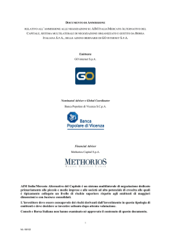 AIM Italia/Mercato Alternativo del Capitale &egrave; un