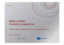 Il MEPA e SDAPA - risultati e prospettive [modalità