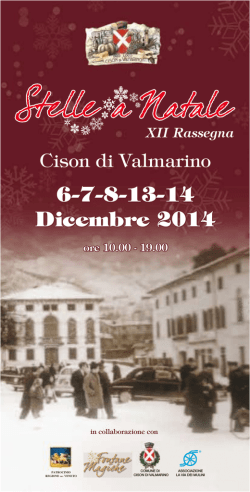6-7-8-13-14 Dicembre 2014 6-7-8-13