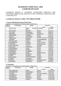 liste comunali 2014 candidati sindaci e consiglieri