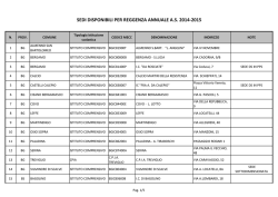 ELENCO RETTIFICATO SEDI PER REGGENZE A S 2014-15
