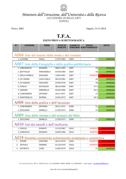 Esito prova TFA [scarica]