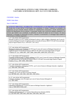 Elenco - Universit&agrave; degli Studi di Napoli Federico II